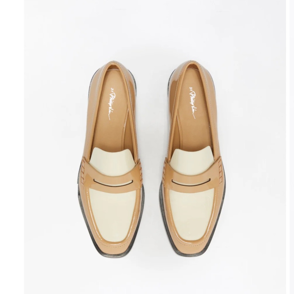 3.1 Phillip Lim Alexa Tan and Cream Loafers size 37